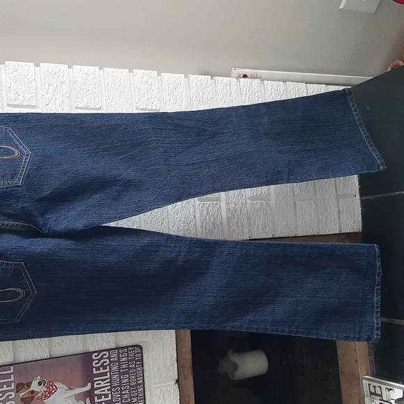 Women's Calvin Klein Flare Jeans Low Waist Size 27 - Picture 8 of 13